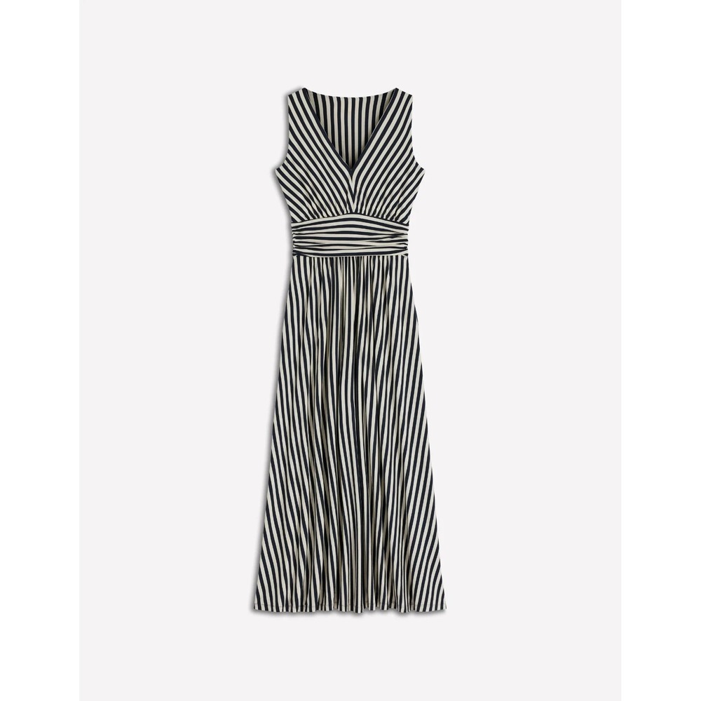 NWoT Boden Women's 20-22R Black White Stripe Elodie Jersey Maxi Dress